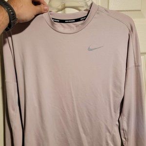 Light Pink Long-Sleeve Nike Dri-Fit Top